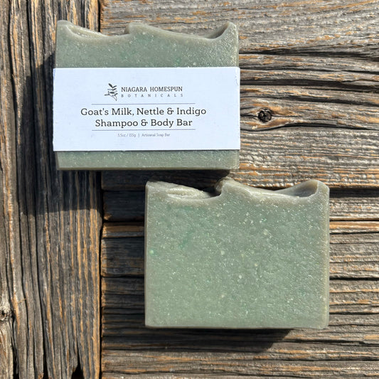 Goat’s Milk, Nettle & Indigo Shampoo & Body Bar