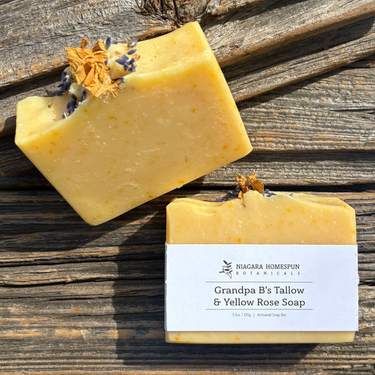 Grandpa B’s Tallow & Yellow Rose Soap
