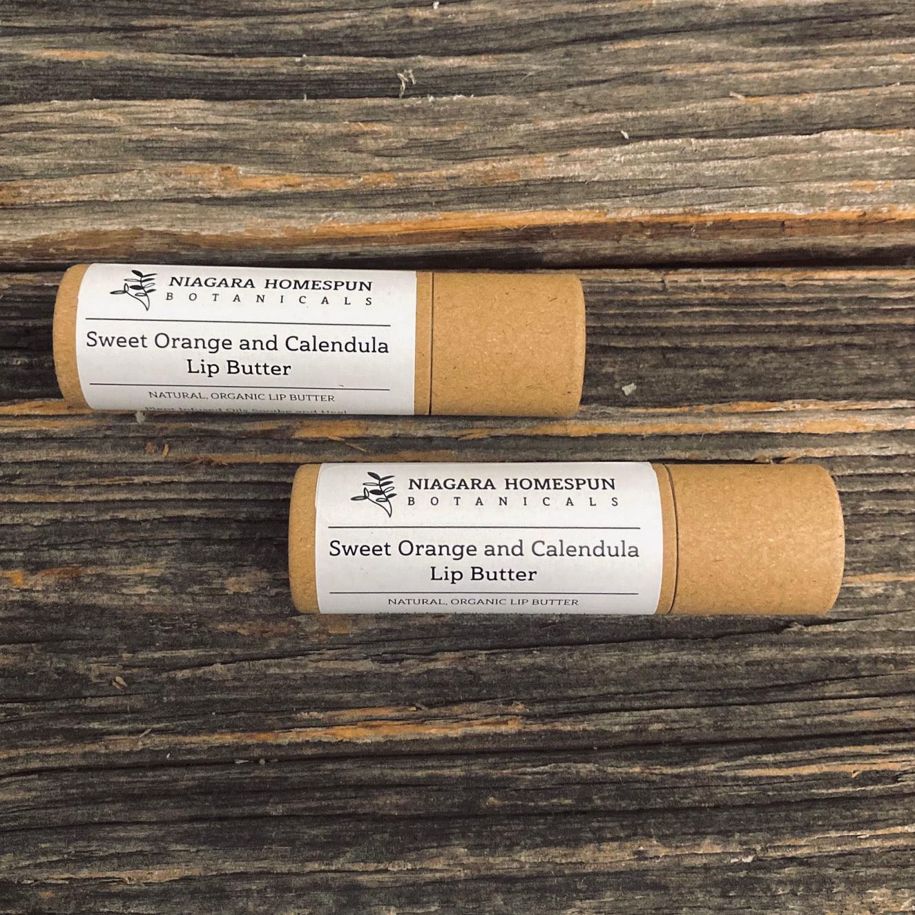 Sweet Orange and Calendula Lip Butter - Niagara Homespun Botanicals