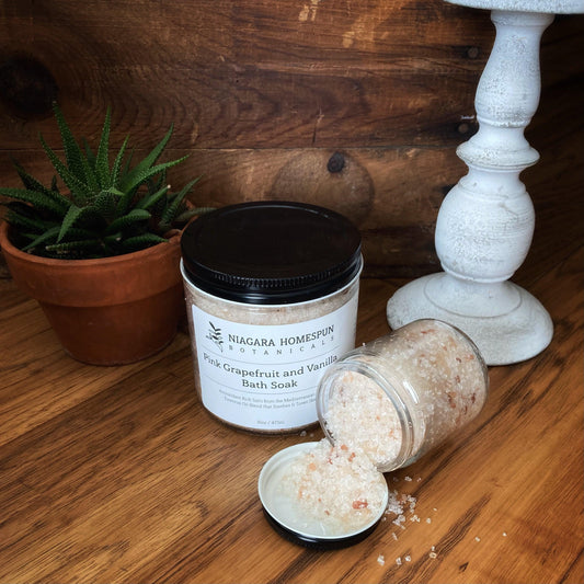 Pink Grapefruit and Vanilla Bath Soak - Niagara Homespun Botanicals