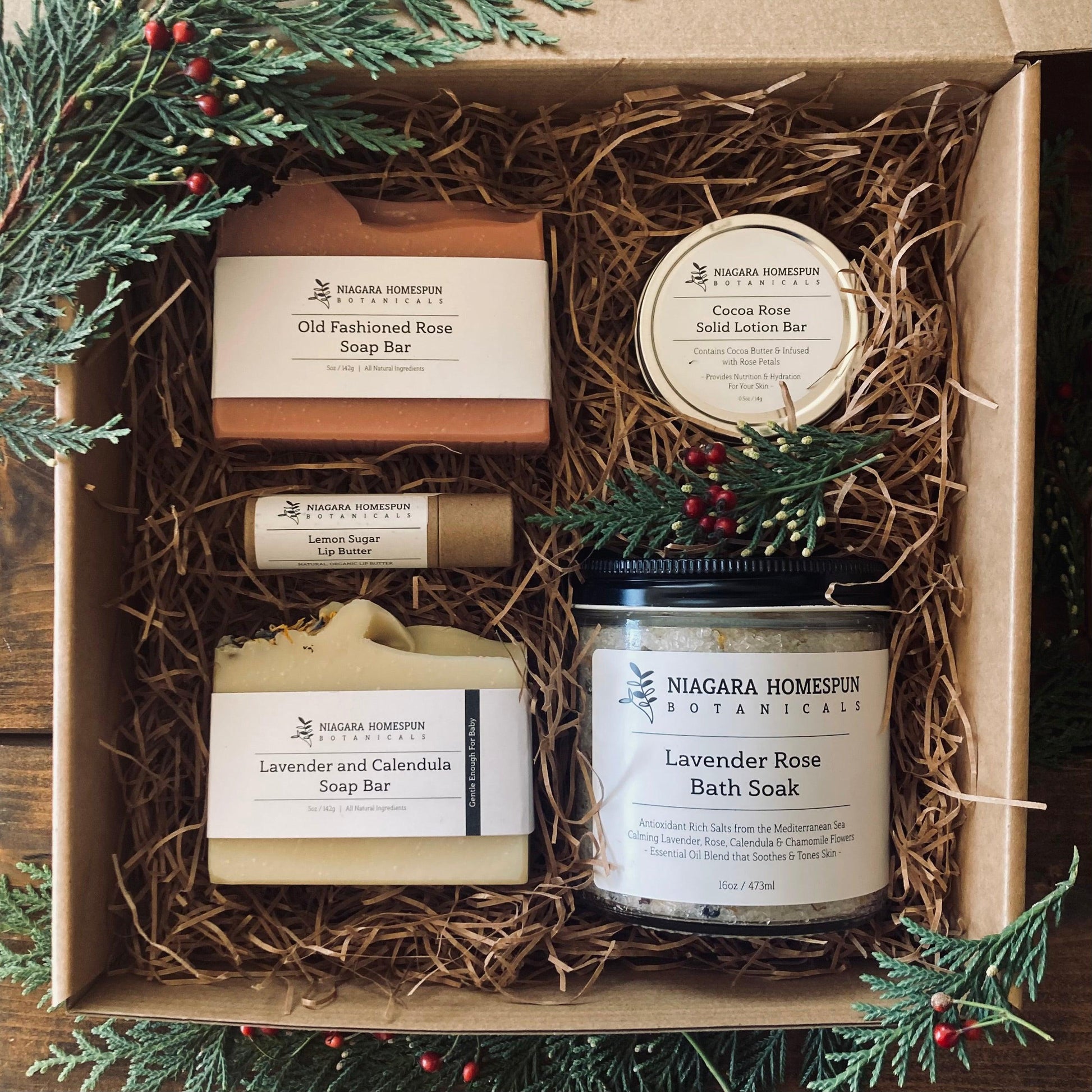 Gift Sets with Bath Soak - Niagara Homespun Botanicals
