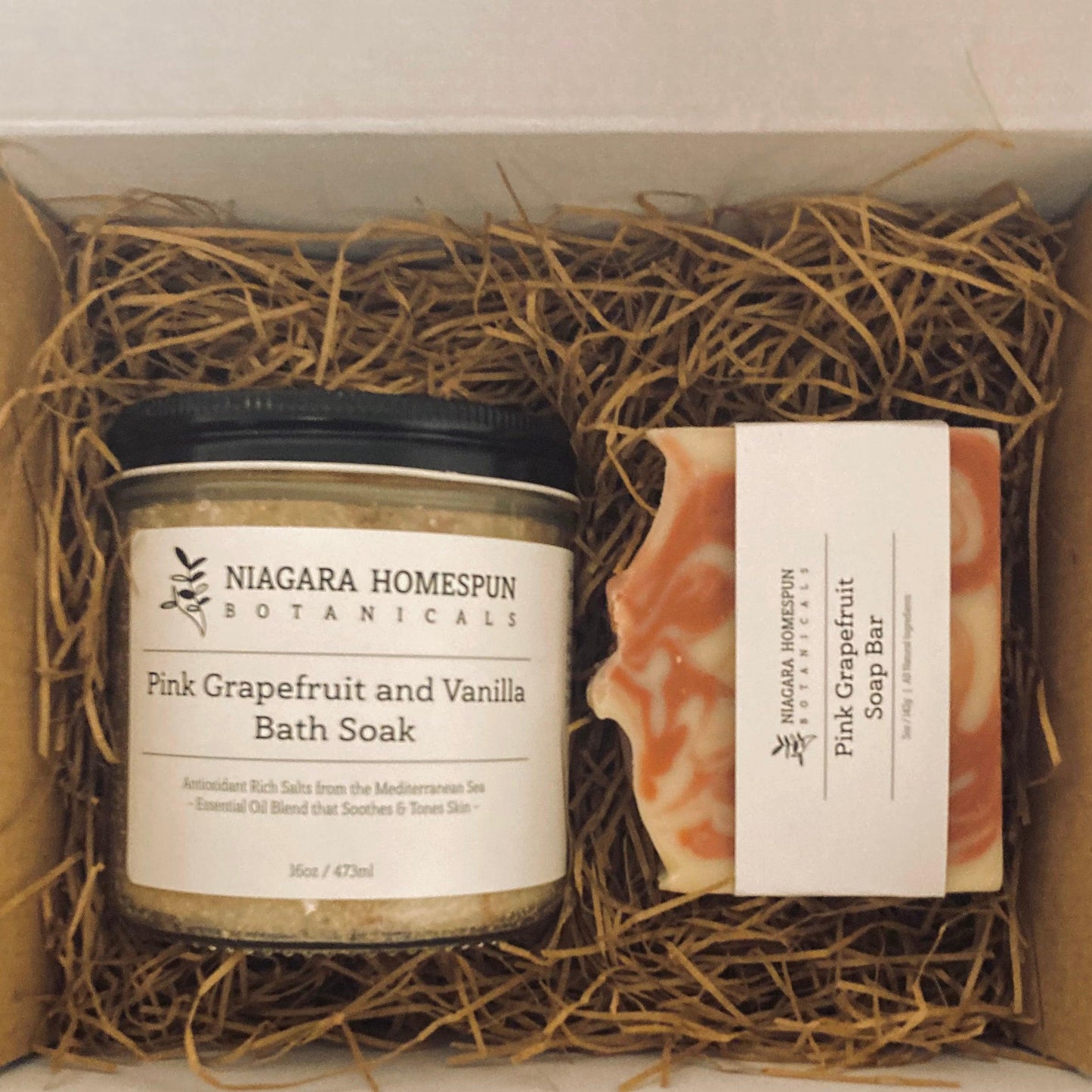 Bath Soak and Soap Bar Set - Niagara Homespun Botanicals