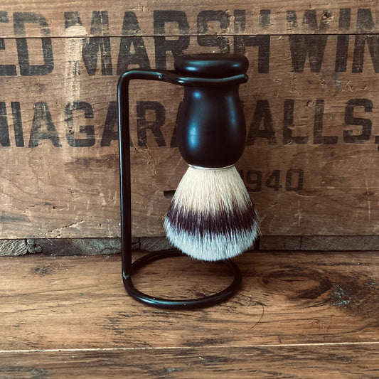 Wooden Shaving Brush and Stand - Niagara Homespun Botanicals