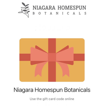 Niagara Homespun Botanicals Gift Certificate