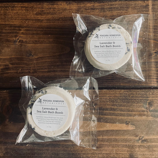 Lavender & Sea Salt Bath Bomb - Niagara Homespun Botanicals