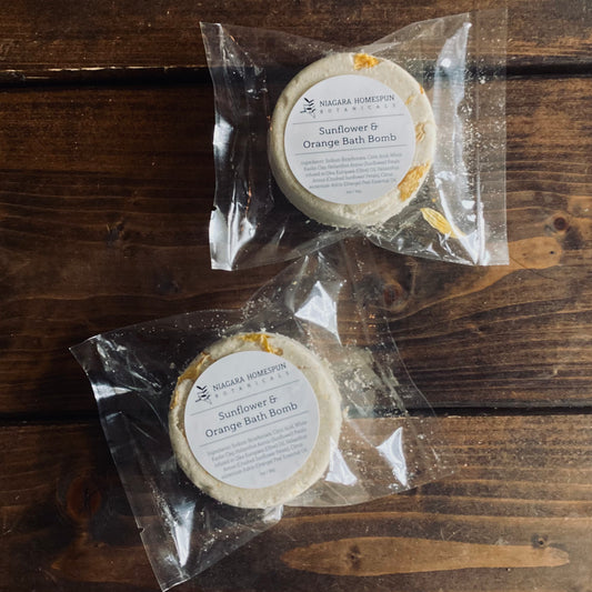 Sunflower & Orange Bath Bomb - Niagara Homespun Botanicals
