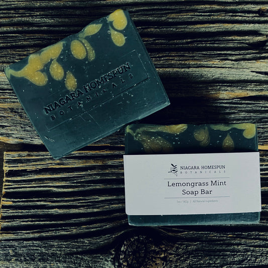 Lemongrass Mint Charcoal Soap - Niagara Homespun Botanicals