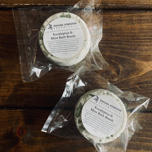 Eucalyptus Mint Bath Bomb - Niagara Homespun Botanicals